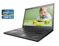 Ноутбук Lenovo ThinkPad T440p / 14" (1920x1080) IPS / Intel Core i5-4300M (2 (4) ядра по 2.6 - 3.3 GHz) / 8 GB DDR3 / 256 GB SSD / nVidia GeForce GT 730M, 1 GB DDR3, 128-bit / WebCam / DVD-ROM / Win 10 Pro