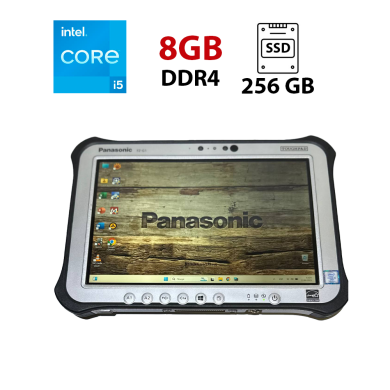 Захищений планшет Panasonic Toughpad FZ-G1 / 10.1" (1920x1200) IPS Touch / Intel Core i5-7300U (2 (4) ядра по 2.6 - 3.5 GHz) / 8 GB DDR3 / 256 GB SSD / Intel HD Graphics 620 / WebCam / Win 11 Pro