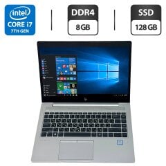 Ультрабук Б-клас HP EliteBook 840 G5 / 14" (1920x1080) IPS / Intel Core i7-7500U (2 (4) ядра по 2.7 - 3.5 GHz) / 8 GB DDR4 / 128 GB SSD / Intel HD Graphics 620 / Windows 10 Pro