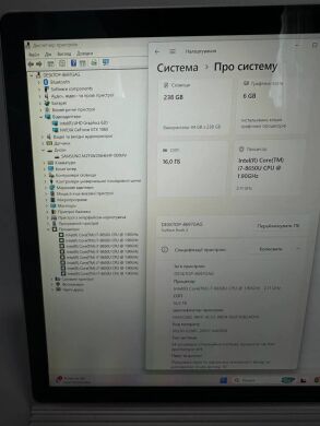 Игровой ультрабук-трансформер Б-класс Microsoft Surface Book 2 / 15" (3240x2160) IPS Touch / Intel Core i7-8650U (4 (8) ядра по 1.9 - 4.2 GHz) / 16 GB DDR4 / 256 GB SSD / nVidia GeForce GTX 1060, 6 GB GDDR5, 192-bit / WebCam / Win 11 Игровой ультрабук-трансформер Б-класс Microsoft Surface Book 2 / 15" (3240x2160) IPS Touch / Intel Core i7-8650U (4 (8) ядра по 1.9 - 4.2 GHz) / 16 GB DDR4 / 256 GB SSD / nVidia GeForce GTX 1060, 6 GB GDDR5, 192-bit / WebCam / Win 11