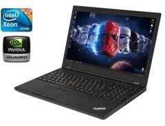 Мобильная рабочая станция Lenovo ThinkPad P50 / 15.6" (1920x1080) IPS / Intel Xeon E3-1535M v5 (4 (8) ядра по 2.9 - 3.8 GHz) / 16 GB DDR4 / 240 GB SSD / nVidia Quadro M2000M, 4 GB GDDR5, 128-bit / WebCam