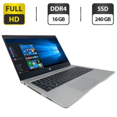 Ноутбук HP ProBook 445 G7 / 14" (1920x1080) IPS / AMD Ryzen 5 4500U (6 ядер по 2.3 - 4.0 GHz) / 16 GB DDR4 / 240 GB SSD / AMD Radeon Graphics / WebCam