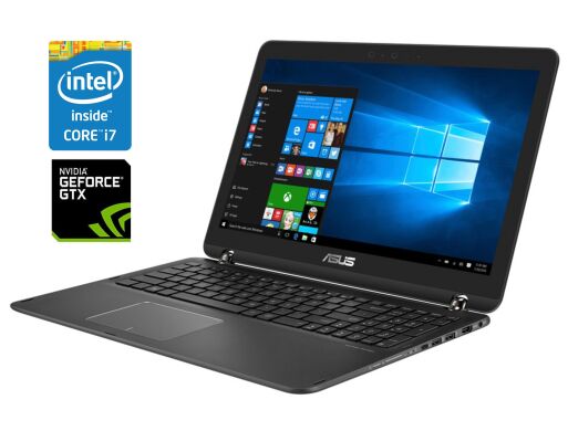 Ноутбук-трансформер Б-клас Asus Q534U / 15.6" (3840x2160) IPS / Intel Core i7-7500U (2 (4) ядра по 2.7 - 3.5 GHz) / 16 GB DDR4 / 512 GB SSD M.2 / nVidia GeForce GTX 950M, 2 GB GDDR5, 128-bit / WebCam / Win 10