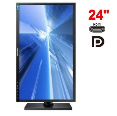 Монитор Samsung S24C650PL / 24" (1920x1080) IPS / 1x HDMI, 1x DisplayPort, 1x VGA, 2x USB 2.0, 2x Audio / 2x 1W / VESA 100x100 / Pivot