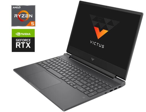 Игровой ноутбук HP Victus 15-fb0756ng / 15.6" (1920x1080) IPS / AMD Ryzen 5 5600H (6 (12) ядер по 3.3 - 4.2 GHz) / 16 GB DDR4 / 512 GB SSD / nVidia GeForce RTX 3050, 4 GB GDDR6, 128-bit / WebCam / Win 10