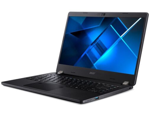 Ультрабук Acer TravelMate P214 / 14" (1920x1080) IPS / Intel Core i5-10210U (4 (8) ядер по 1.6 - 4.2 GHz) / 8 GB DDR4 / 256 GB SSD / Intel UHD Graphics / WebCam / Win 10 + миша Maxxter Mr-420 Wireless Black