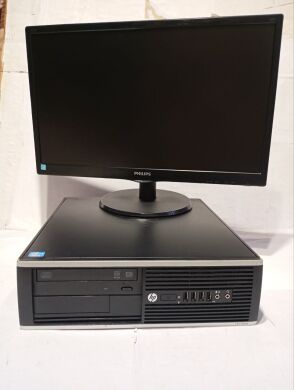 Комплект ПК: HP Compaq Pro 6300 SFF / Intel Core i5-3470 (4 ядра по 3.2 - 3.6 GHz) / 8 GB DDR3 / 320 GB HDD / Intel HD Graphics 2500 + Монитор Philips 223V5L / 22" (1920x1080) TN / 1x VGA / VESA 100x100