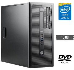 Компьютер HP ProDesk 600 G1 Tower / Intel Core i5-4570 (4 ядра по 3.2 - 3.6 GHz) / 16 GB DDR3 / 250 GB HDD / Intel HD Graphics 4600 / DVD-ROM / DisplayPort