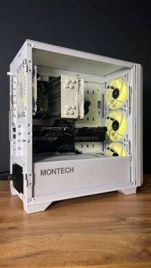 Збірка під замовлення: новий комп'ютер Montech Air 1000 ARGB White Tower / AMD Ryzen 7 7700 (8 (16) ядер по 3.8 - 5.3 GHz) / 32 GB DDR5 / 1000 GB SSD M.2 / nVidia GeForce RTX 5070, 12 GB GDDR7, 192-bit / 750W