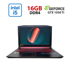 Ігровий ноутбук Acer Nitro 5 AN515-51 / 15.6" (1920x1080) IPS / Intel Core i5-7300HQ (4 ядра по 2.5 - 3.5 GHz) / 16 GB DDR4 / 256 GB SSD / nVidia GeForce GTX 1050 Ti, 4 GB GDDR5, 128-bit / WebCam