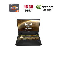 Ігровий ноутбук Asus TUF FX505DT-HN549T / 15.6" (1920x1080) IPS / AMD Ryzen 5 3550H (4 (8) ядра по 2.1 - 3.7 GHz) / 16 GB DDR4 / 480 GB SSD / nVidia GeForce GTX 1650, 4 GB GDDR5, 128-bit / WebCam
