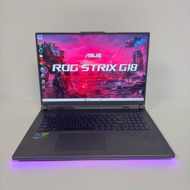 Ігровий ноутбук Б-клас Asus ROG Strix G18 G814JZ / 18.0" (2560x1600) IPS / Intel Core i9-13980HX (24 (32) ядер по 2.2 - 5.5 GHz) / 16 GB DDR5 / 512 GB SSD / nVidia GeForce RTX 4080, 12 GB GDDR6X, 192-bit / WebCam Ігровий ноутбук Б-клас Asus ROG Strix G18 G814JZ / 18.0" (2560x1600) IPS / Intel Core i9-13980HX (24 (32) ядер по 2.2 - 5.5 GHz) / 16 GB DDR5 / 512 GB SSD / nVidia GeForce RTX 4080, 12 GB GDDR6X, 192-bit / WebCam