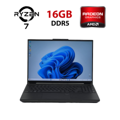 Ігровий ноутбук Б-клас Asus TUF Gaming FA617NS-A16 / 16" (1920x1200) IPS / AMD Ryzen 7 7735HS (8 (16) ядер по 3.2 - 4.75 GHz) / 16 GB DDR5 / 960 GB SSD NVMe / AMD Radeon RX 7600S, 8 GB GDDR6, 128-bit / WebCam