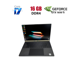 Ігровий ноутбук Б-клас Dell XPS 15 9500 / 15.6" (1920x1200) IPS / Intel Core i7-10750H (6 (12) ядра по 2.6 - 5.0 GHz) / 16 GB DDR4 / 256 GB SSD / nVidia GeForce GTX 1650 Ti, 4 GB GDDR6, 128-bit / WebCam
