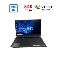 Ігровий ноутбук Dell G15 5510 / 15.6" (1920x1080) IPS / Intel Core i5-10200H (4 (8) ядра по 2.4 - 4.1 GHz) / 8 GB DDR4 / 512 GB SSD / nVidia GeForce RTX 3050, 4 GB GDDR6, 128-bit / WebCam
