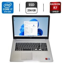 Игровой ноутбук Dell Inspiron 5770 / 17.3" (1920x1080) IPS / Intel Core i7-8550U (4 (8) ядра по 1.8 - 4.0 GHz) / 16 GB DDR4 / 256 GB SSD / AMD Radeon R7 M460, 4 GB GDDR5, 64-bit / WebCam