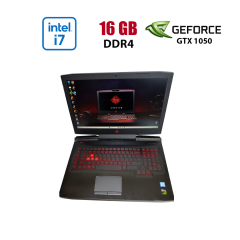 Игровой ноутбук HP Omen 17t-an000 / 17.3" (1920x1080) IPS / Intel Core i7-7700HQ (4 (8) ядра по 2.8 - 3.8 GHz) / 16 GB DDR4 / 256 GB SSD / nVidia GeForce GTX 1050, 4 GB GDDR5, 128-bit / WebCam