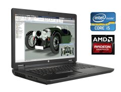 Мобільна робоча станція HP ZBook 17 G2 / 17.3" (1920x1080) TN / Intel Core i5-4340M (2 (4) ядра по 2.9 - 3.6 GHz) / 8 GB DDR3 / 240 GB SSD + 1000 GB HDD / AMD FirePro M6100, 2 GB GDDR5, 128-bit / WebCam / Win 10 Pro