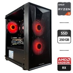 Игровой ПК ProLogix E102 Tower / AMD Ryzen 5 1500X (4 (8) ядра по 3.5 - 3.7 GHz) / 16 GB DDR4 / 250 GB SSD / AMD Radeon RX 580, 8 GB GDDR5, 256-bit / 500W
