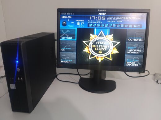 Комплект ПК Hyundai iTMC Pentino Midi Tower / Intel Core i3-4150T (2 (4) ядра по 3.0 GHz) / 16 GB DDR3 / 120 GB SSD NEW / 250W FSP Group + Монитор Lenovo ThinkVision LT2252p Wide / 22" (1680х1050) E-IPS / 1x DP, 1x DVI, 1x VGA, 1x Audio Port