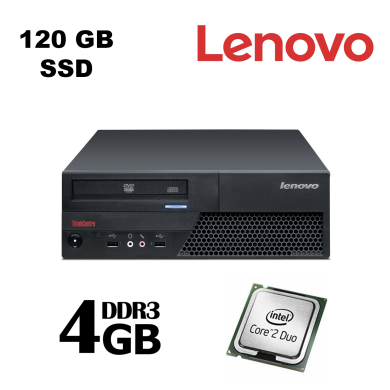 Lenovo m58 SFF / Intel Core2Duo e7500 (2 ядра по 2.9GHz) / 4 GB DDR3 / 120 GB SSD NEW