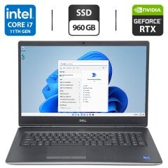 Мобильная рабочая станция Б-класс Dell Precision 7760 / 17.3" (1920x1080) IPS / Intel Core i7-11850H (8 (16) ядер по 2.5 - 4.8 GHz) / 32 GB DDR4 / 960 GB SSD / nVidia GeForce RTX 3080, 8 GB GDDR6, 256-bit / WebCam