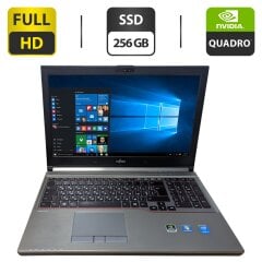 Мобильная рабочая станция Б-класс Fujitsu Celsius H730 / 15.6" (1920x1080) TN / Intel Core i7-4810MQ (4 (8) ядра по 2.8 - 3.8 GHz) / 24 GB DDR3 / 256 GB SSD / nVidia Quadro K510M, 1 GB GDDR5, 64-bit / WebCam / DVD-ROM