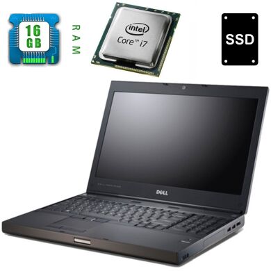 Мобильная рабочая станция Dell Precision M6600 / 17.3" (1920x1080) IPS / Intel Core i7-2960XM (4 (8) ядра по 2.7 - 3.7 GHz) / 16 GB DDR3 / 240 GB SSD / nVidia Quadro 4000M, 2 GB GDDR5, 256-bit / DVD-RW