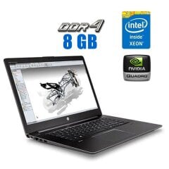Мобільна робоча станція HP ZBook 15 G3 / 15.6" (1920x1080) IPS / Intel Xeon E3-1505M v5 (4 (8) ядра по 2.8 - 3.7 GHz) / 8 GB DDR4 / 240 GB SSD / nVidia Quadro M2000M, 4 GB GDDR5, 128-bit / WebCam
