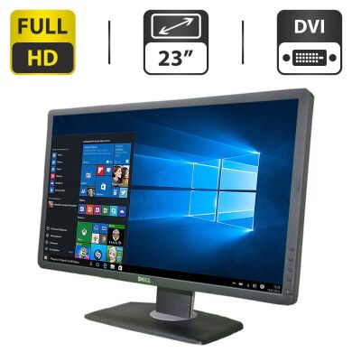 Монитор Б-класс Dell P2310Hc / 23" (1920x1080) TN / VGA, DVI, USB + Кабели (VGA, DVI, DisplayPort на выбор)&nbsp;и питания&nbsp;в комплекте