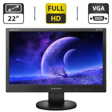 Монитор Samsung SyncMaster 2243SN / 22" (1920x1080) TN / VGA + Кабели в комплекте