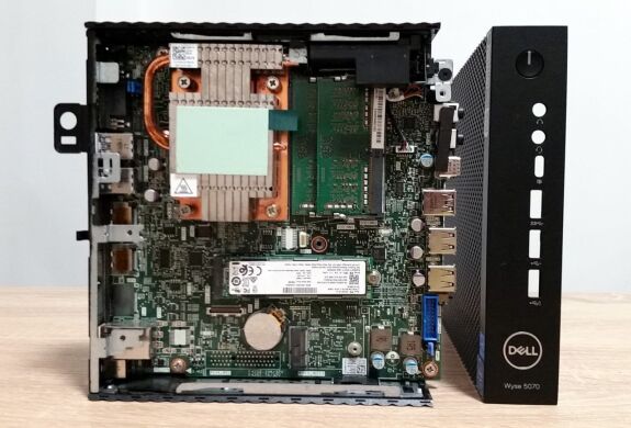 Неттоп Dell WYSE 5070 USFF / Intel Celeron J4105 (4 ядра по 1.5 - 2.5 GHz) / 8 GB DDR4 / 256 GB SSD M.2 / Intel UHD Graphics 600 / 65W / Windows 10 Pro