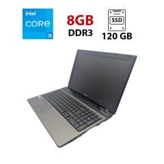Ноутбук Acer Aspire 5750G / 15.6" (1366x768) TN / Intel Core i5-2450M (2 (4) ядра по 2.5 - 3.1 GHz) / 8 GB DDR3 / 120 GB SSD / nVidia GeForce GT 630M, 1 GB GDDR5, 128-bit / WebCam