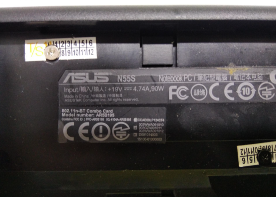 Ноутбук Б-клас Asus N55S / 15.6" (1366x768) TN / Intel Core i5-2450M (2 (4) ядра по 2.5 - 3.1 GHz) / 4 GB DDR3 / 750 GB HDD / nVidia GeForce GT 635M, 2 GB DDR3, 128-bit / DVD-RW