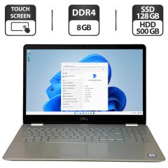 Ноутбук Б-класс Dell Inspiron 15 5584 / 15.6" (1920x1080) IPS Touch / Intel Core i7-8565U (4 (8) ядра по 1.8 - 4.6 GHz) / 8 GB DDR4 / 128 GB SSD + 500 GB HDD / Intel UHD Graphics / WebCam / Windwos 11 Pro