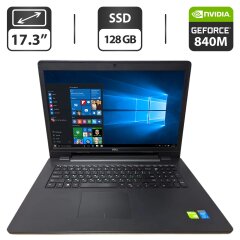 Ноутбук Б-класс Dell Inspiron 17 P26E / 17.3" (1600x900) TN / Intel Core i5-4210U (2 (4) ядра по 1.7 - 2.7 GHz) / 8 GB DDR3 / 128 GB SSD / nVidia GeForce 840M, 2 GB GDDR3, 64-bit / WebCam / DVD-ROM