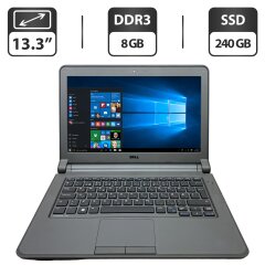 Ноутбук Б-клас Dell Latitude 3350 / 13.3" (1366x768) TN / Intel Core i3-5005U (2 (4) ядра по 2.0 GHz) / 8 GB DDR3 / 240 GB SSD / Intel HD Graphics 5500 / WebCam