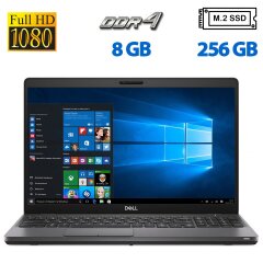 Ноутбук Б-клас Dell Latitude 5500 / 15.6" (1920x1080) IPS / Intel Core i5-8265U (4 (8) ядра по 1.6 - 3.9 GHz) / 8 GB DDR4 / 256 GB SSD M.2 / Intel UHD Graphics / WebCam / HDMI