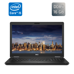 Ноутбук Б-класс Dell Latitude 5580 / 15.6" (1920x1080) IPS / Intel Core i5-7300U (2 (4) ядра по 2.6 - 3.5 GHz) / 16 GB DDR4 / 512 GB SSD / Intel HD Graphics 620 / WebCam / HDMI / Windows 10