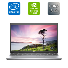 Ноутбук Dell Latitude 5521 / 15.6" (1920x1080) IPS / Intel Core i5-11500H (6 (12) ядер по 2.4 - 4.6 GHz) / 16 GB DDR4 / 256 GB SSD / nVidia GeForce MX450, 2 GB GDDR5, 64-bit / WebCam / TouchID