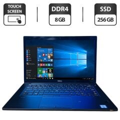 Ноутбук Dell Latitude 7480 / 14" (1920x1080) IPS Touch / Intel Core i7-6600U (2 (4) ядра по 2.6 - 3.4 GHz) / 8 GB DDR4 / 256 GB SSD / Intel HD Graphics 520 / WebCam