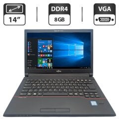 Ноутбук Fujitsu LifeBook E546 / 14" (1366x768) TN / Intel Core i5-6200U (2 (4) ядра по 2.3 - 2.8 GHz) / 8 GB DDR4 / 500 GB HDD / Intel HD Graphics 520 / WebCam