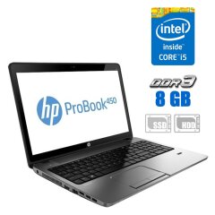 Ноутбук HP ProBook 450 G0 / 15.6" (1366x768) TN / Intel Core i5-3230M (2 (4) ядра по 2.6 - 3.2 GHz) / 8 GB DDR3 / 128 GB SSD + 500 GB HDD / Intel HD Graphics 4000 / WebCam