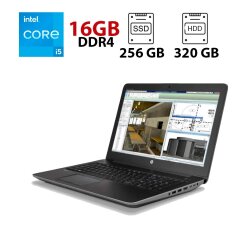Ноутбук HP ZBook 15 G4 / 15.6" (1920x1080) TN / Intel Core i5-7440HQ (4 ядра по 2.8 - 3.8 GHz) / 16 GB DDR4 / 256 GB SSD + 320 GB HDD / Intel HD Graphics 630 / WebCam