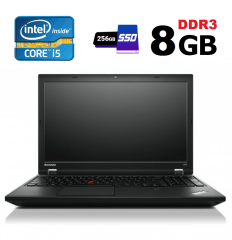 Ноутбук Lenovo Thinkpad L540 / 15.6" (1366x768) TN / Intel Core i5-4300M (2 (4) ядра по 2.6 - 3.3 GHz) / 8 GB DDR3 / 256 GB SSD / Intel HD Graphics 4600 / WebCam / Windows 10 Pro Lic