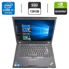 Ноутбук Lenovo ThinkPad W520 / 15.6" (1920x1080) TN / Intel Core i7-2860QM (4 (8) ядра по 2.5 - 3.6 GHz) / 16 GB DDR3 / 128 GB SSD / nVidia Quadro 2000M, 2 GB GDDR3 128-bit / WebCam / DVD-ROM