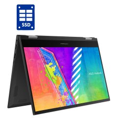 Ультрабук-трансформер Asus VivoBook Go 14 Flip TP1400KA / 14" (1920x1080) IPS Touch / Intel Celeron N4500 (2 ядра по 1.1 - 2.8 GHz) / 4 GB DDR4 / 128 GB SSD / Intel UHD Graphics / WebCam / Win 11 Home