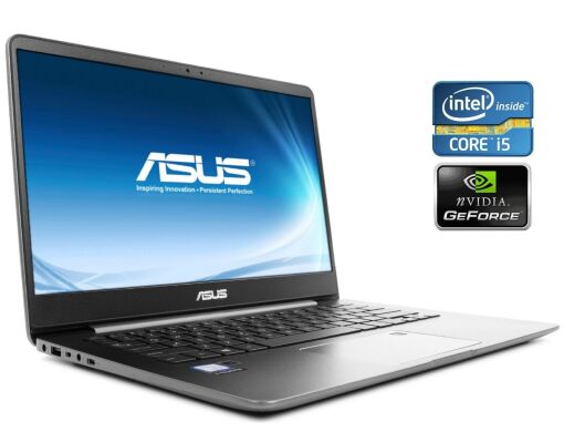 Ультрабук Asus Zenbook UX430U / 14" (1920x1080) IPS / Intel Core i5-8250U (4 (8) ядра по 1.6 - 3.4 GHz) / 8 GB DDR4 / 256 GB SSD / nVidia GeForce MX150, 2 GB GDDR5, 64-bit / WebCam / Win 10 Home