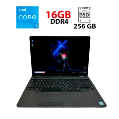 Ультрабук Б-класс Dell Latitude 5500 / 15.6" (1920х1080) IPS / Intel Core i5-8365U (4 (8) ядра по 1.6 - 4.1 GHz) / 16 GB DDR4 / 256 GB SSD / Intel UHD Graphics 620 / WebCam / Windows 11 Pro