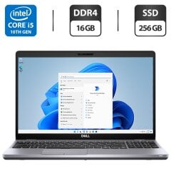 Ультрабук Dell Latitude 5510 / 15.6" (1920x1080) IPS / Intel Core i5-10210U (4 (8) ядра по 1.6 - 4.2 GHz) / 16 GB DDR4 / 256 GB SSD / Intel UHD Graphics / WebCam